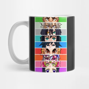 The nine Hashira + Retro Style |kimetsu no yaiba| Mug